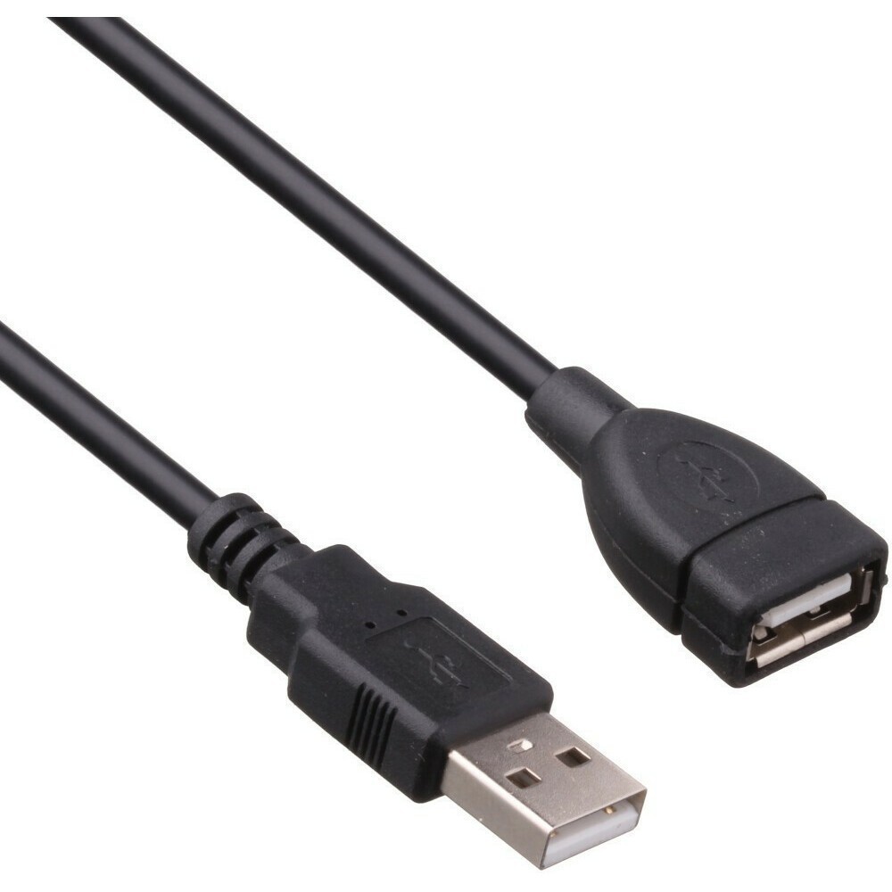 Кабель удлинительный USB A (M) - USB A (F), 1.5м, ExeGate EX-CC-USB2-AMAF-1.5 - EX294743RUS