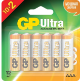 Батарейка GP 15AU Alkaline Ultra (AA, 12 шт.)