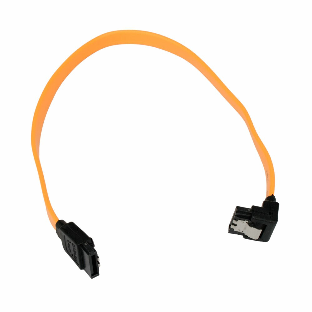 Кабель SATA - SATA, 0.3м, Cablexpert CC-SATAM-DATA90-YL-30CM