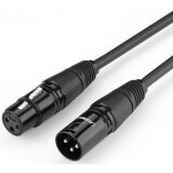 Кабель XLR (M) - XLR (F), 5м, UGREEN AV130 Black (20712)