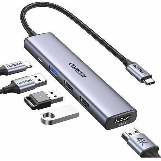 USB-концентратор UGREEN CM478 (15495) Silver