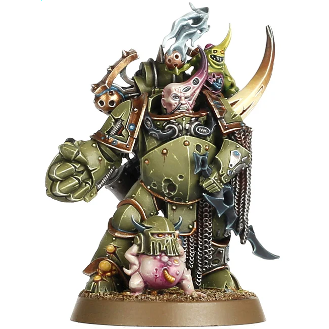 Миниатюра Games Workshop WH40K: Death Guard Plague Marine Champion (2021) - 43-48