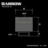 Прямой фитинг Barrow TNYZ-G15 Black (BA1051)