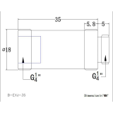 Прямой фитинг Bykski B-EXJ-35 White (C10-0117)