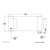 Прямой фитинг Bykski B-EXJ-40 Silver (C10-0130)