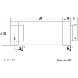 Прямой фитинг Bykski B-EXJ-50 Gold (C10-0134)