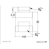 Прямой фитинг Bykski B-EXJ-20 Black (C10-0097)