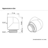 Угловой фитинг для СЖО Barrow TDWT90-B01 Gold (BA1388)