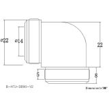 Угловой фитинг для СЖО Bykski B-HTJ-DB90-V2 Silver (C10-0280)