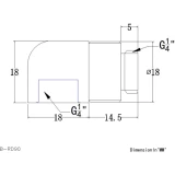 Угловой фитинг для СЖО Bykski B-RD90-X White (C10-0360)