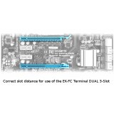 Соединительный мост для СЖО EKWB EK-FC Terminal DUAL Parallel 3-Slot Plexi (3831109869369)
