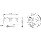 Фитинг для СЖО Barrowch FBYKNM-14 Black (CH0909)