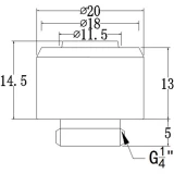 Фитинг для СЖО Bykski B-FT3-TK V2 Silver (C10-0205)