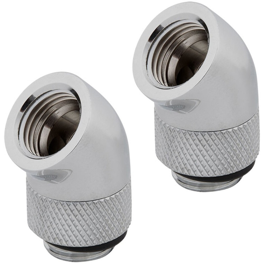 Угловой фитинг для СЖО Corsair Hydro X Series XF Adapter 2-pack 45° Angled rotary Silver - CX-9055001-WW