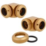 Угловой фитинг для СЖО Corsair Hydro X Series XF Hardline 2-pack 90° Angled 14mm OD compression Gold (CX-9052016-WW)