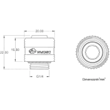 Фитинг для СЖО Bykski B-FT3-TN-V2 Silver (C10-0219)