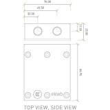 Соединительный мост для СЖО EKWB EK-FC Terminal X2 3-slot Plexi (3830046992819)