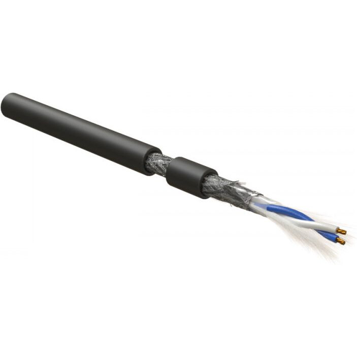 Кабель Hyperline RS-SF-1x2x24/7-PVC-BK-500