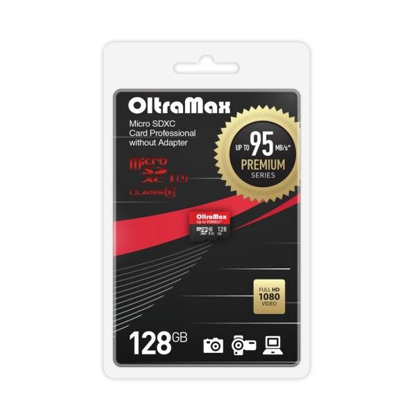 Карта памяти 128Gb MicroSD OltraMax Premium - OM128GCSDXC10UHS-1-PrU3 w