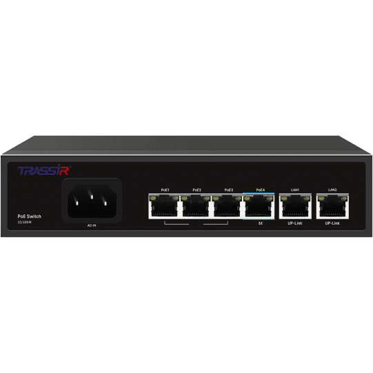 Коммутатор (свитч) TRASSIR TR-NS1206-65-4POE