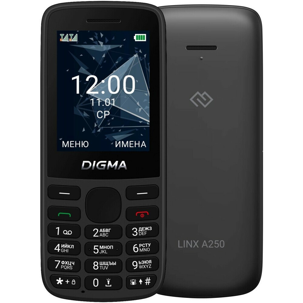 Телефон Digma Linx A250 Black: купить в интернет магазине Регард Москва:  цена, характеристики, описание, отзывы