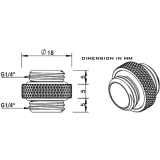 Прямой фитинг Barrow TB2D-MINI01 Silver (BA1020)