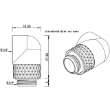 Угловой адаптер Barrow TDWT90-v2.5 Shiny Silver (BA3228)