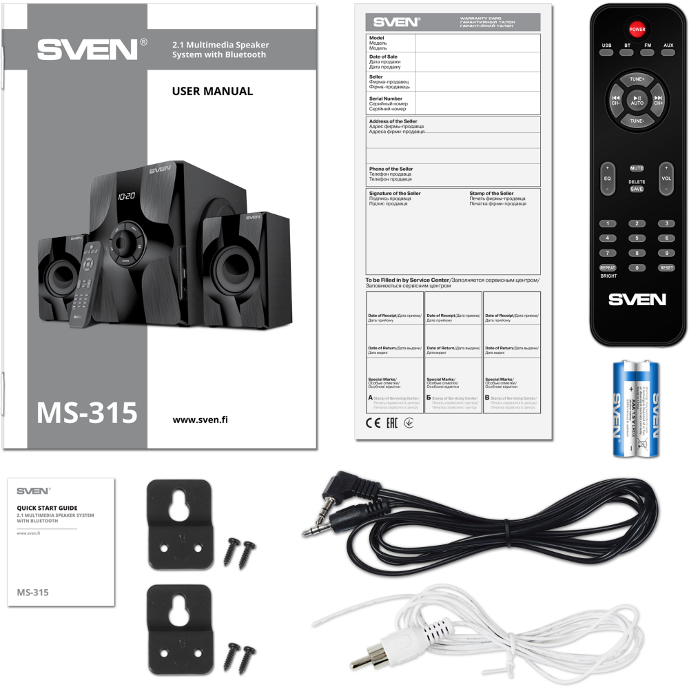 Колонки Sven MS-315 Black: купить в интернет магазине Регард Москва: цена,  характеристики, описание, отзывы