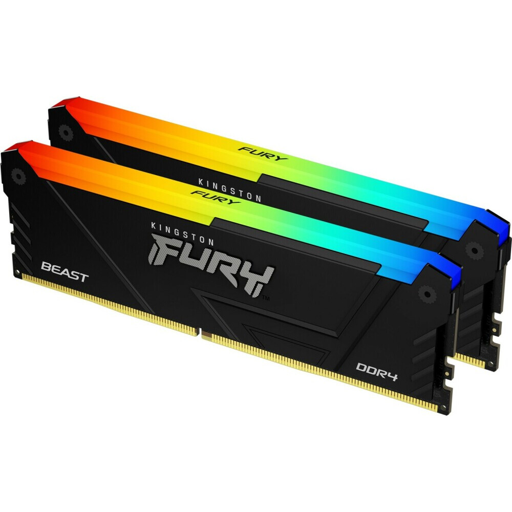 Оперативная память 16Gb DDR4 3733MHz Kingston Fury Beast RGB (KF437C19BB2AK2/16) (2x8Gb KIT)