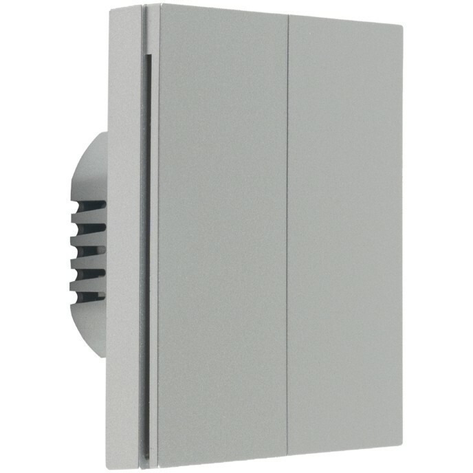 Умный выключатель Aqara Smart Wall Switch H1 Grey (No Neutral, Double Rocker) - WS-EUK02GR