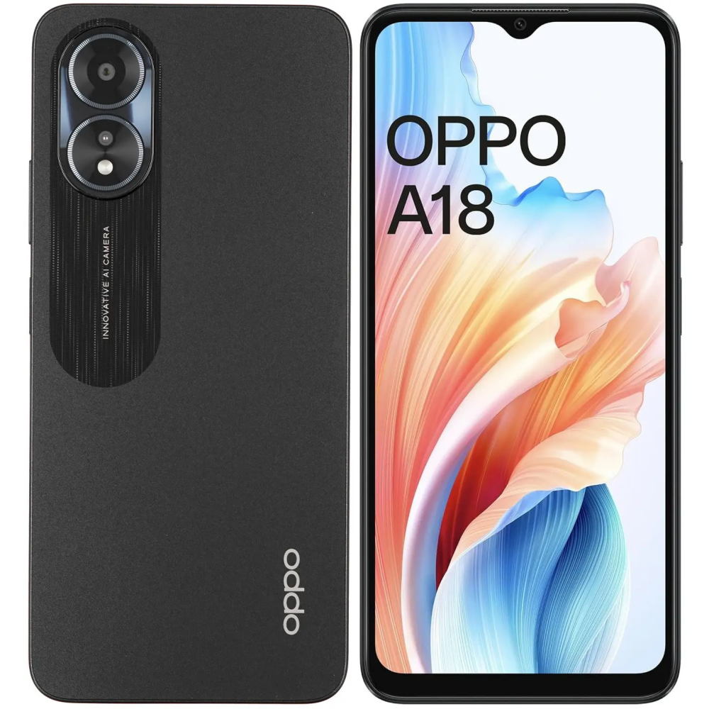 Смартфон OPPO A18 4/128Gb Black: купить в интернет магазине Регард Москва:  цена, характеристики, описание, отзывы