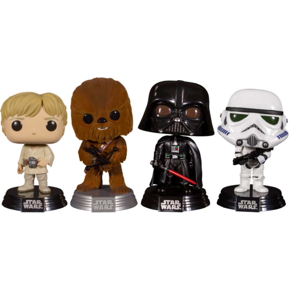 Фигурка Funko POP! Bobble Star Wars Luke/Chewbacca/Darth Vader/Stormtrooper - 74138