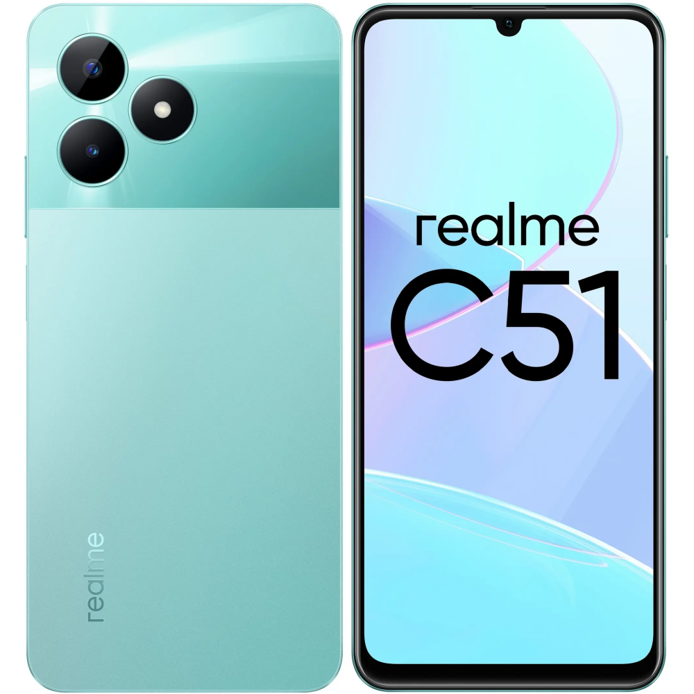 Смартфон Realme C51 4/64Gb Green: купить в интернет магазине Регард Москва:  цена, характеристики, описание, отзывы