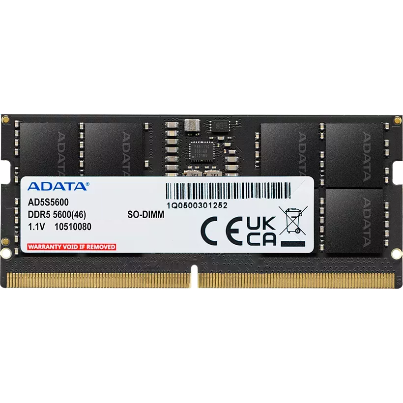 Оперативная память 16Gb DDR5 5600MHz ADATA SO-DIMM (AD5S560016G-S)