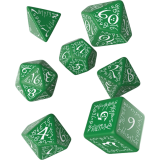 Набор кубиков Q Workshop Elvish Green & White Dice Set (SELV03)
