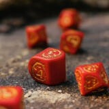 Набор кубиков Q Workshop Dragons Modern Dice Set Red & Gold (RDRA08)