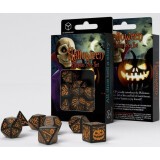 Набор кубиков Q Workshop Halloween Pumpkin Black & Orange Dice Set (SHAP01)