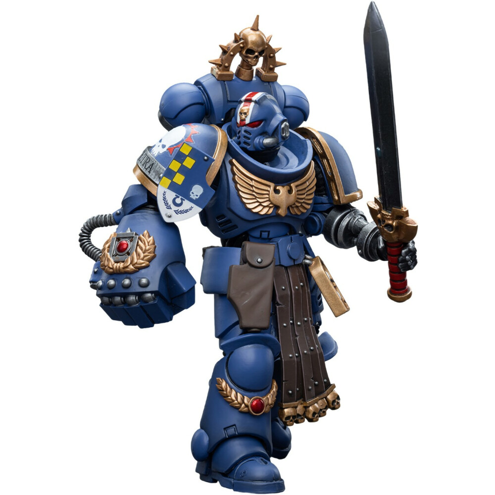 Фигурка JOYTOY Warhammer 40K Ultramarines Lieutenant with Power Fist - 6973130377677