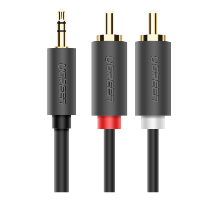 Кабель 3.5 Jack (M) - 2x RCA (M), 2м, UGREEN AV102 - 10510