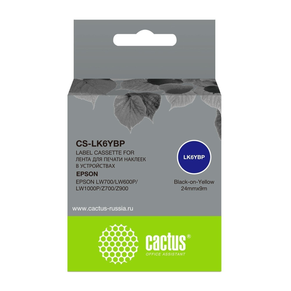 Ленточный картридж Cactus CS-LK6YBP Black