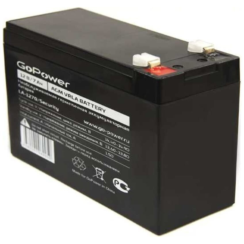 Аккумуляторная батарея GoPower  LA-1270/security F1 - 00-00021454