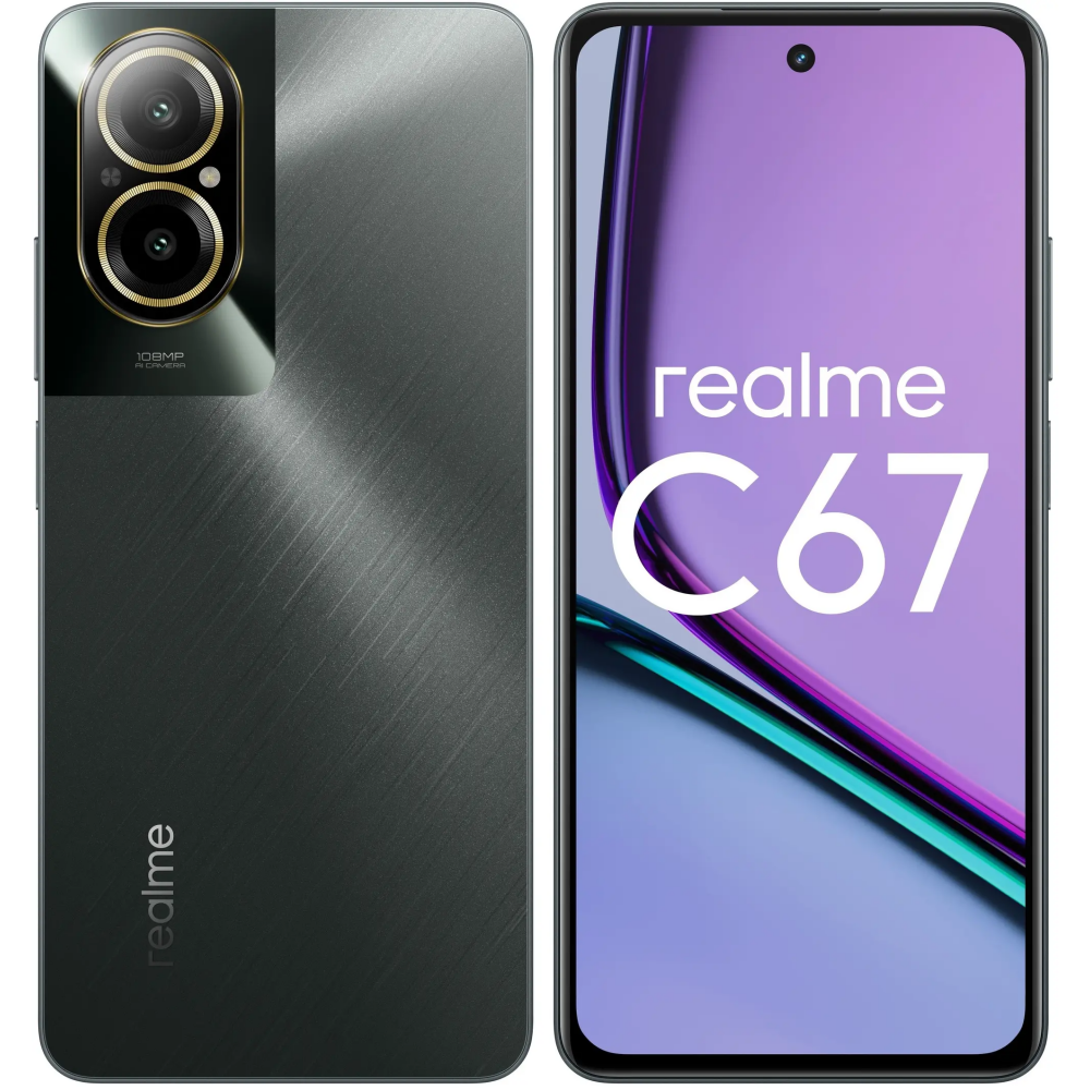 Смартфон Realme C67 6/128Gb Black Rock - 631011001488