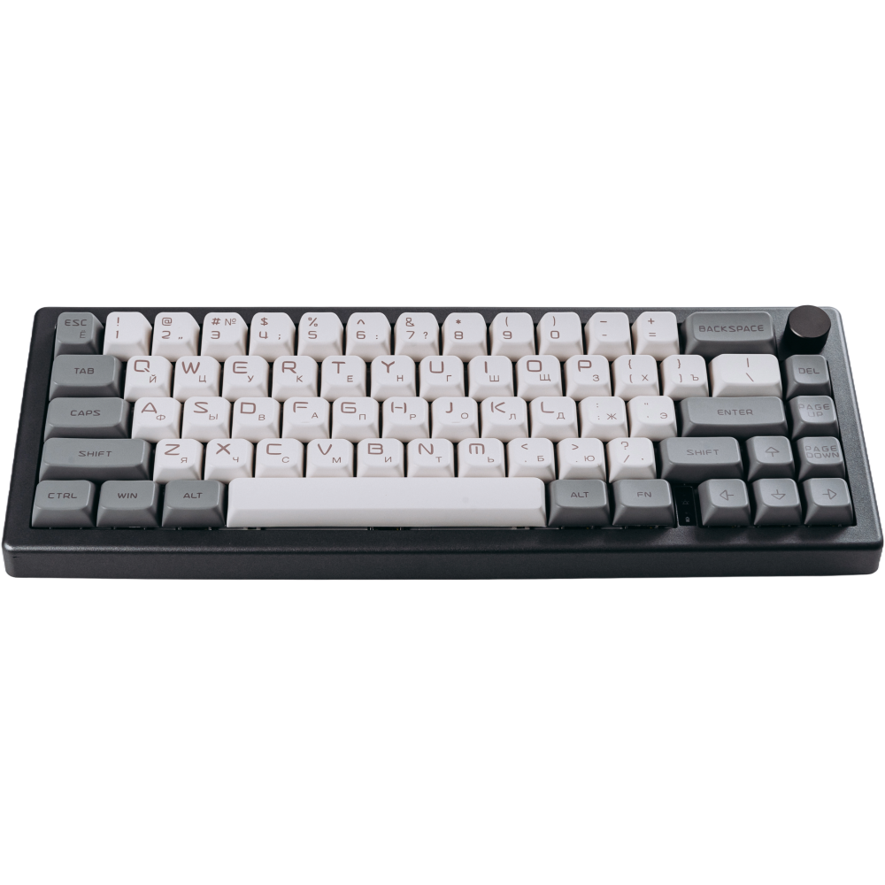 Клавиатура Epomaker EK68 Black Gray/White - EK68-BLK-GrW-GatY