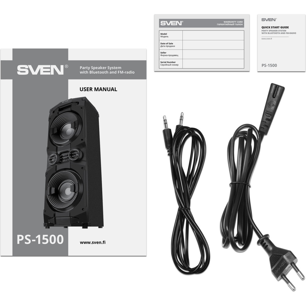 Портативная акустика Sven PS-1500 Black: купить в интернет магазине Регард  Москва: цена, характеристики, описание, отзывы