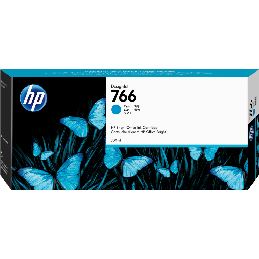 Картридж HP P2V89A (№766) Cyan