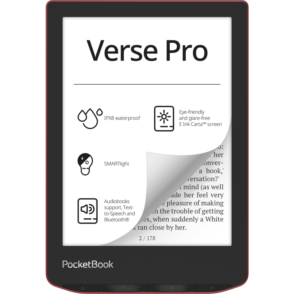 Электронная книга PocketBook 634 Verse Pro Passion Red - PB634-3-WW