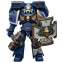 Фигурка JOYTOY Warhammer 40K Ultramarines Vanguard Veteran with Thunder Hammer and Storm Shield - JT8032 - фото 3