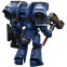 Фигурка JOYTOY Warhammer 40K Ultramarines Vanguard Veteran with Thunder Hammer and Storm Shield - JT8032 - фото 4