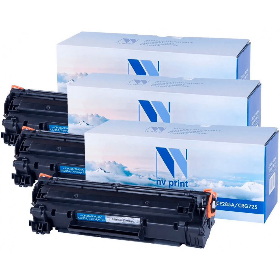 Картридж NV Print CB435A/436A/285/725-SET3 Black - NV-CB435A/436A/285/725-SET3