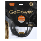 Кабель HDMI - HDMI, 2м, GoPower 00-00027311